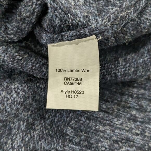 J.Crew Men's 100% Lambs Wool Blue Marled Crewneck Sweater Long Sleeve Casual XL - Picture 6 of 8
